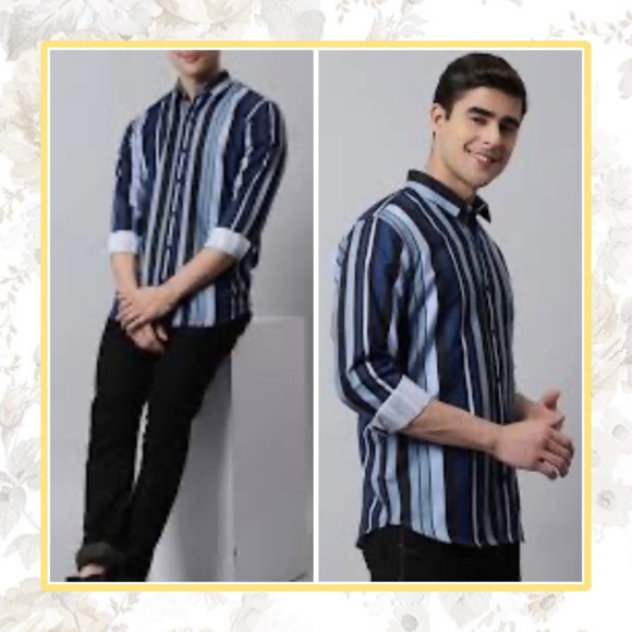 🍒 SHIRT BUTTON DOWN STRIPED BLUE MEN TOMMY BAHAMA ISLAND SOFT LONG SLEEVE GUY - Picture 1 of 10